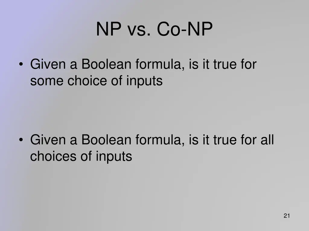 np vs co np