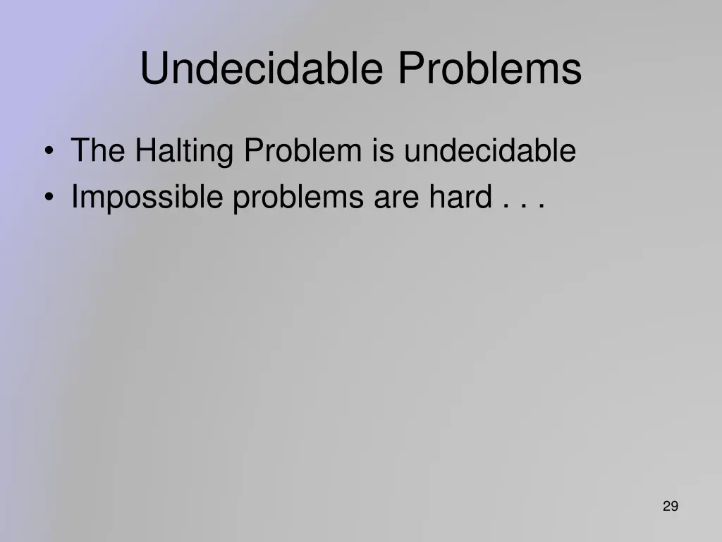 undecidable problems