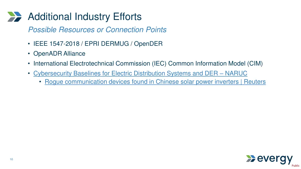 additional industry efforts possible resources