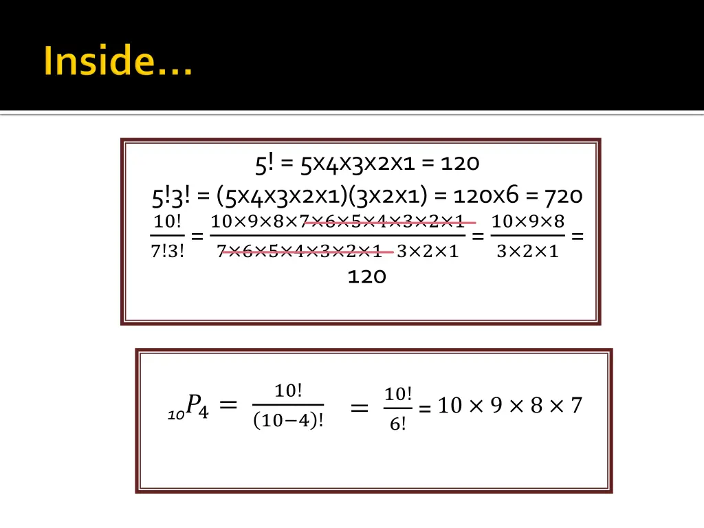 5 5x4x3x2x1 120 5 3 5x4x3x2x1 3x2x1 120x6
