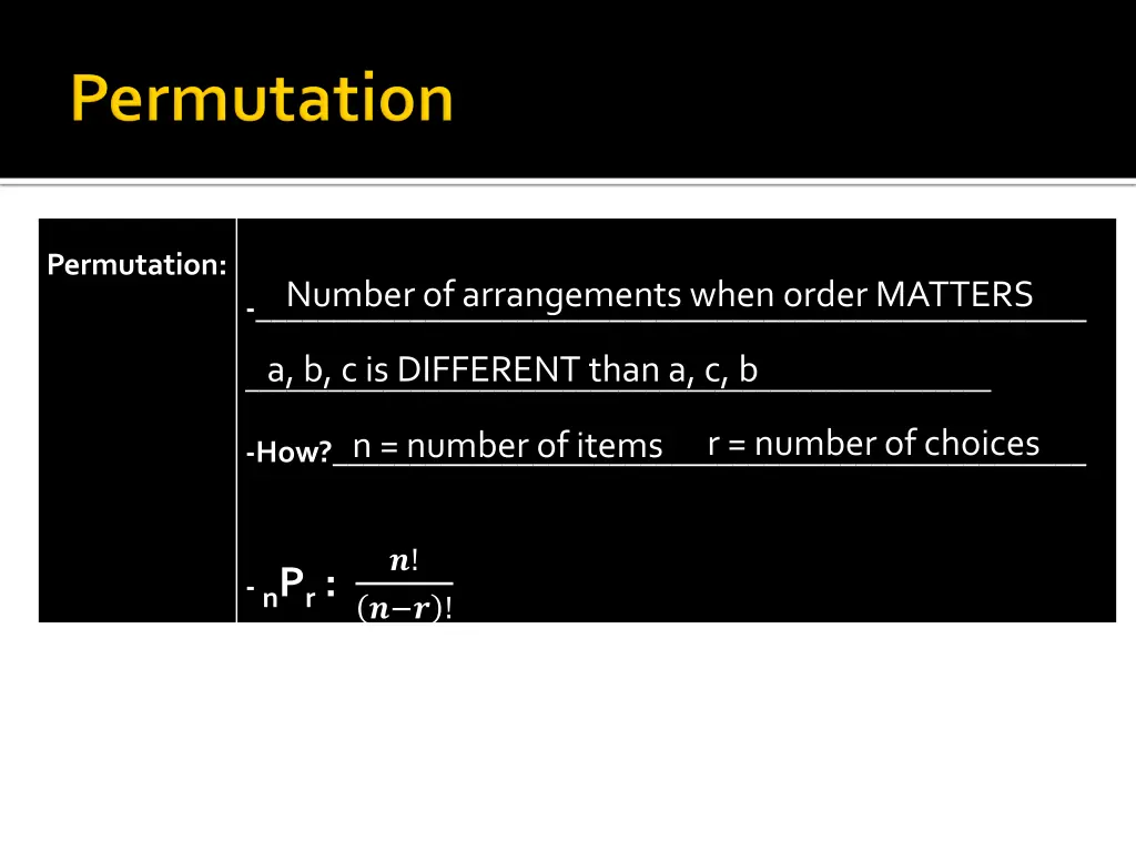 permutation