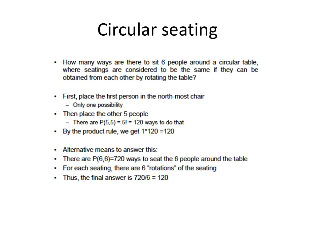 circular seating