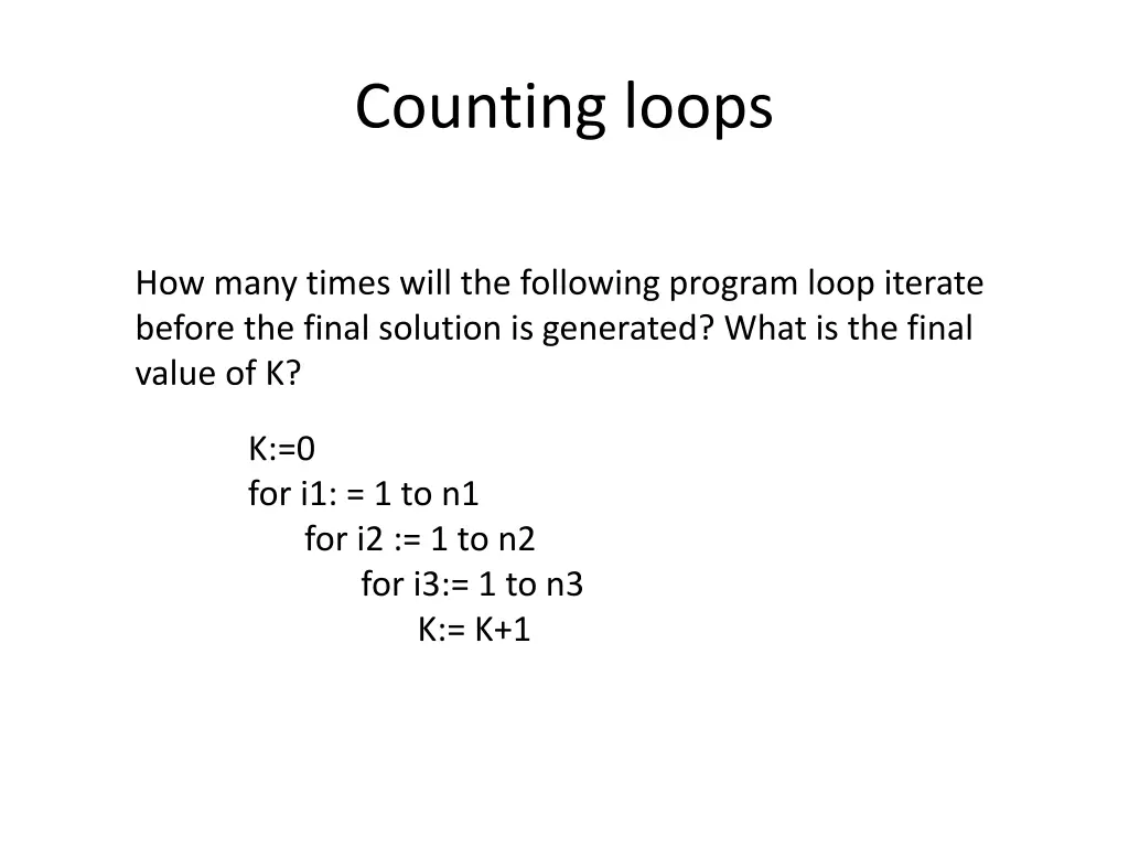 counting loops