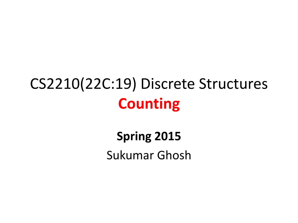 cs2210 22c 19 discrete structures counting
