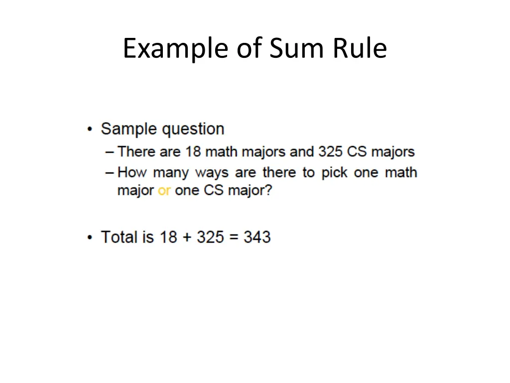 example of sum rule