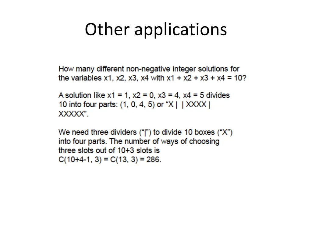 other applications