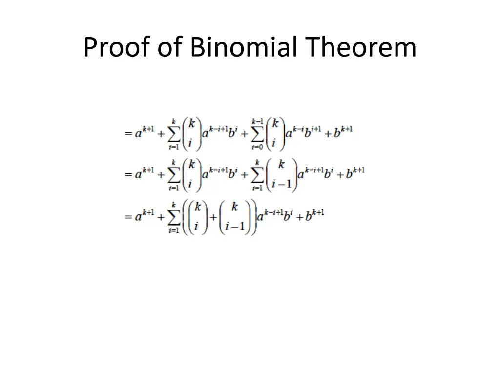 proof of binomial theorem 2