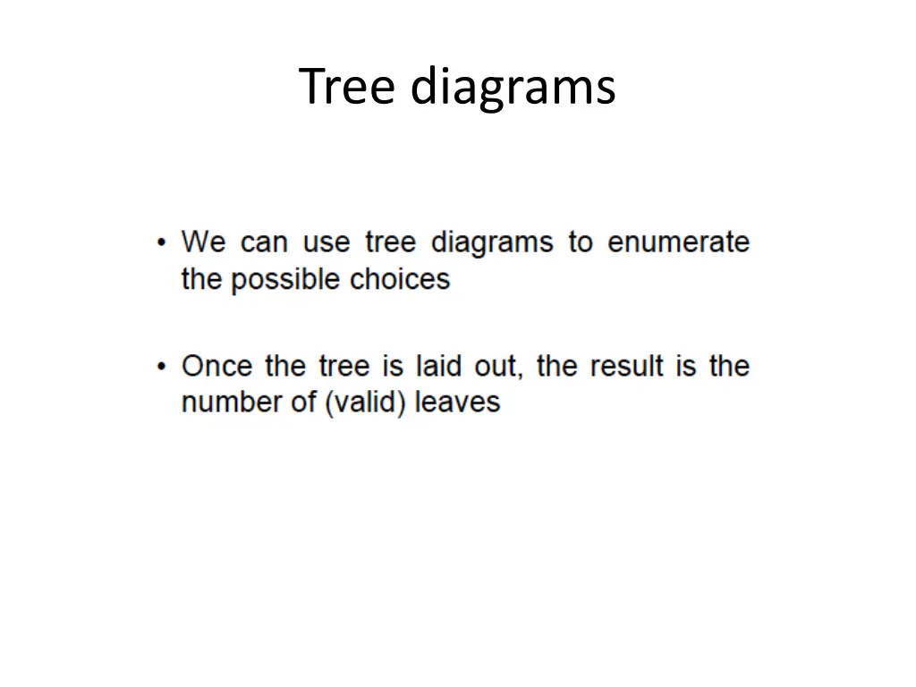 tree diagrams