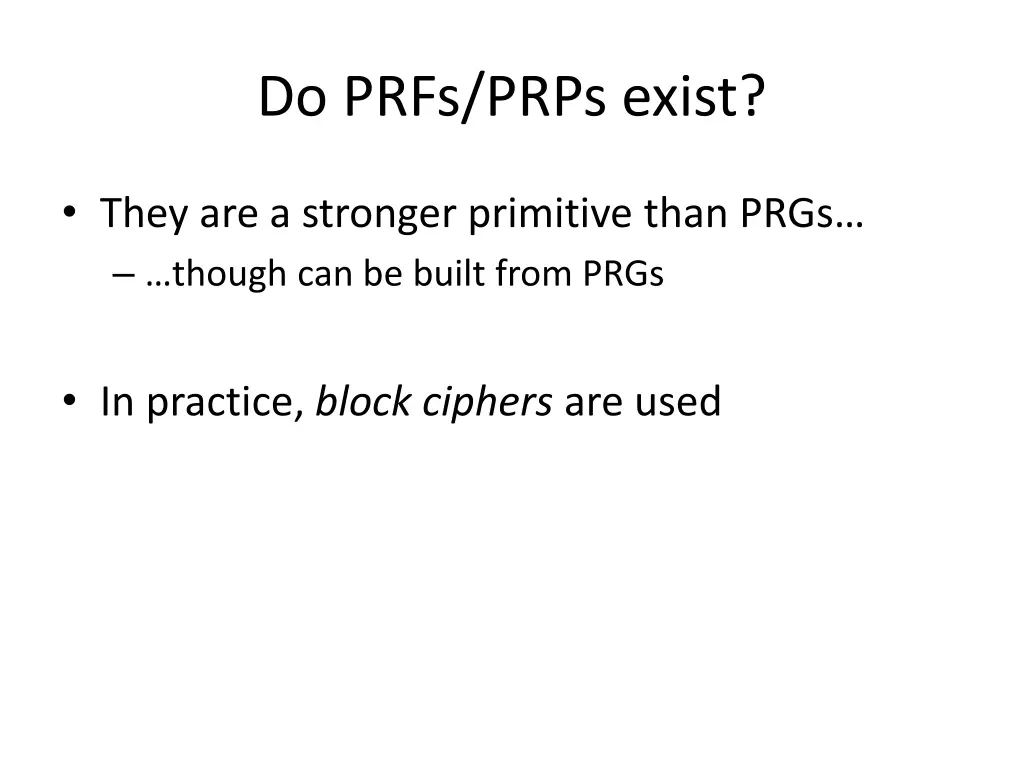 do prfs prps exist
