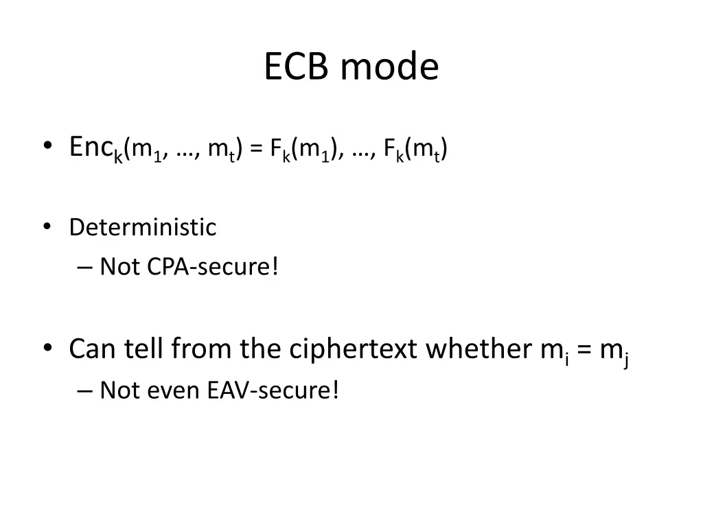ecb mode