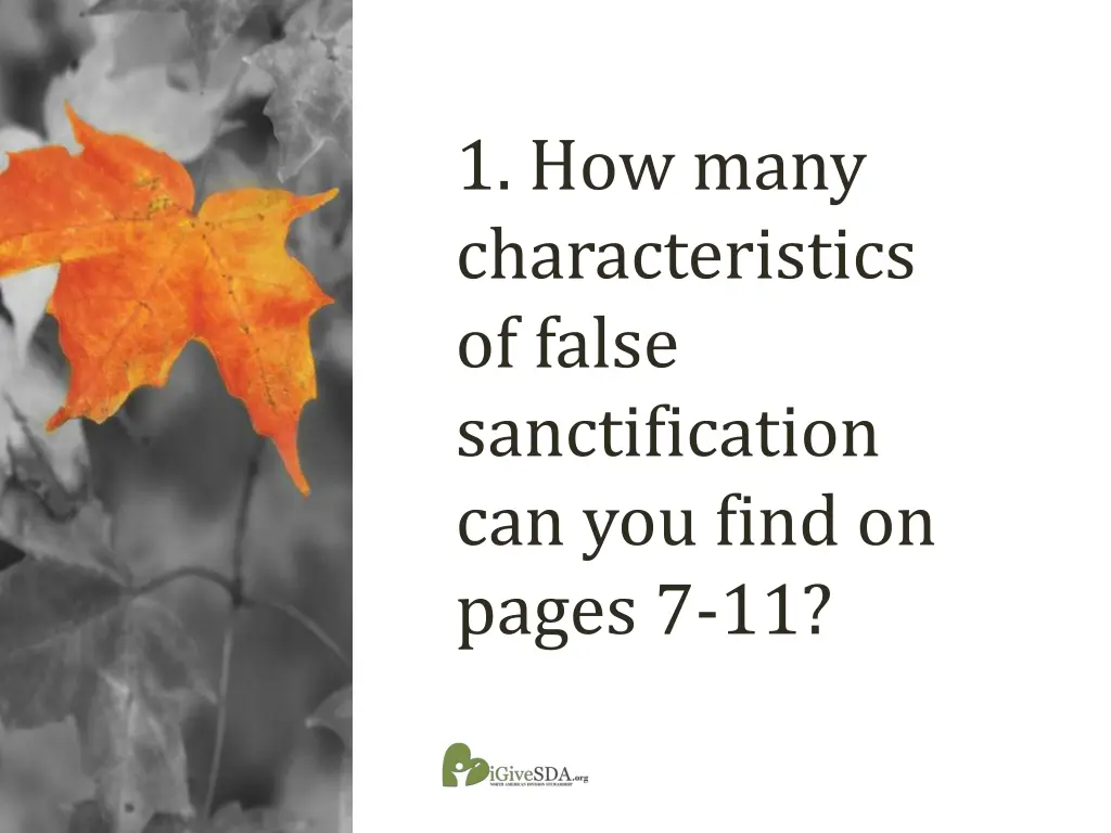 1 how many characteristics of false