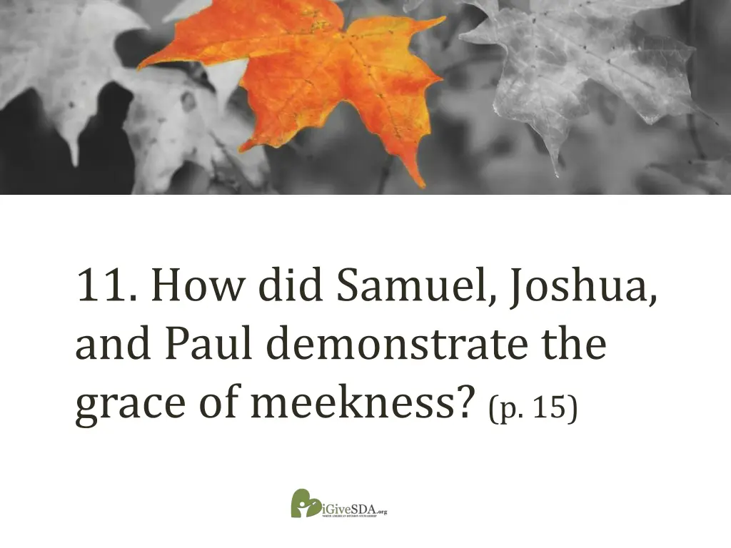 11 how did samuel joshua and paul demonstrate