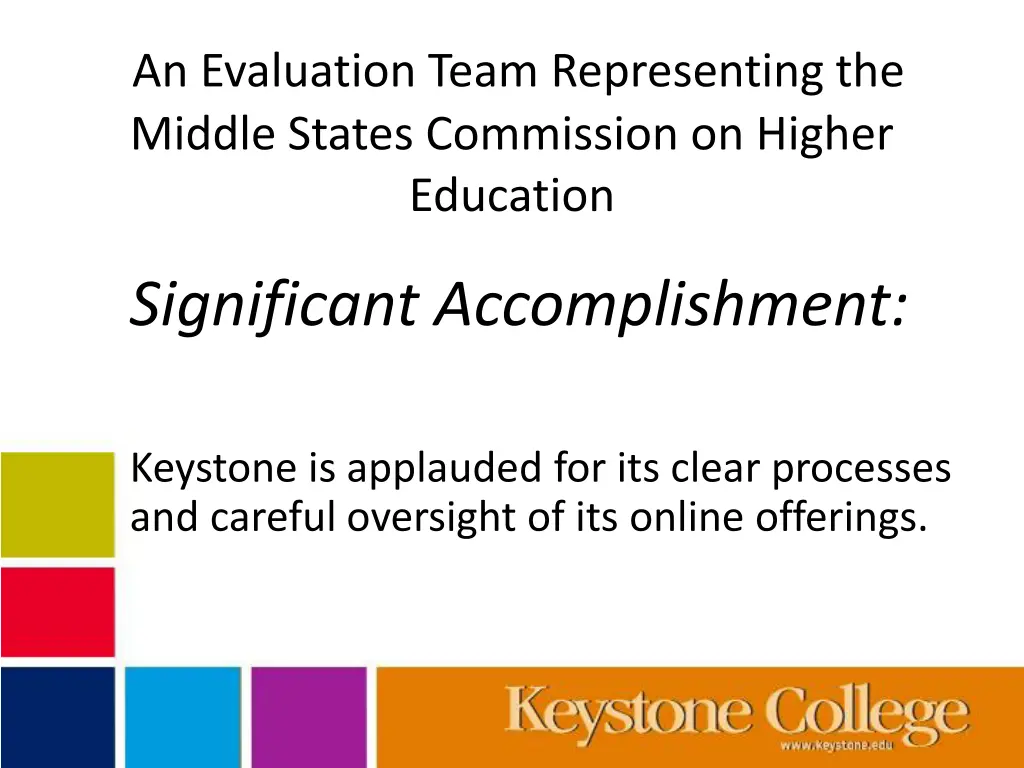 an evaluation team representing the middle states