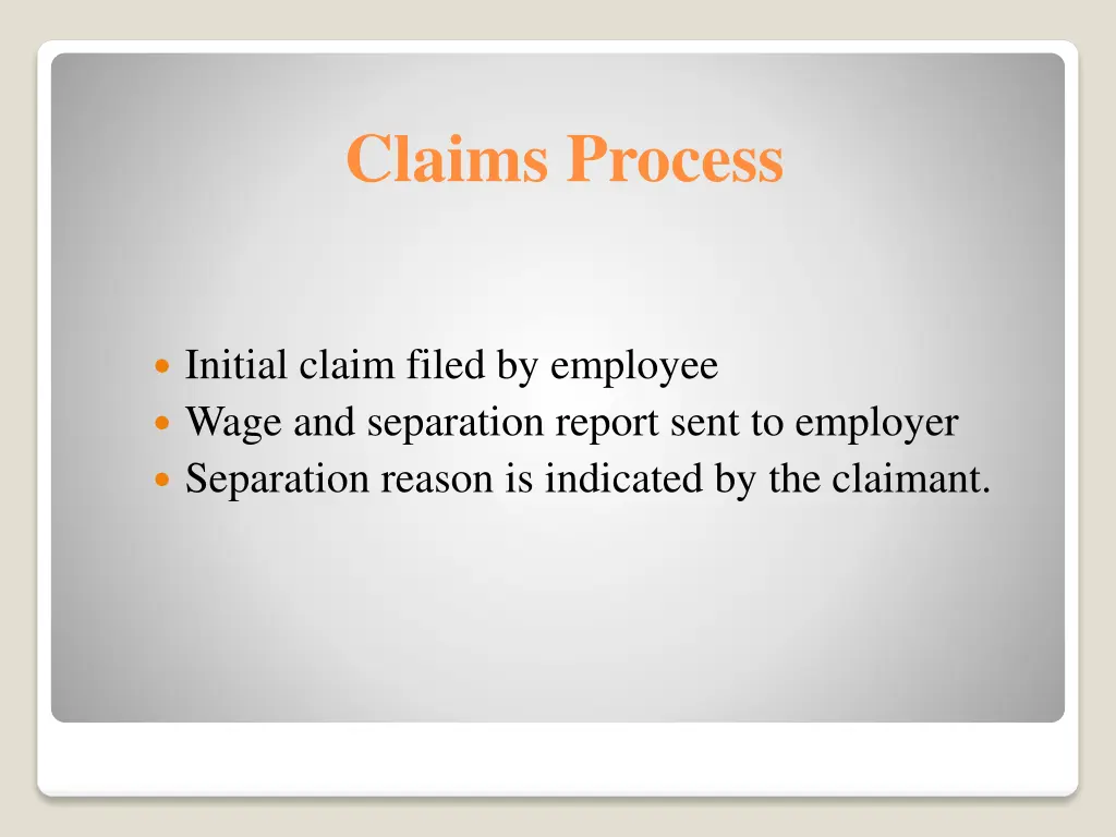 claims process