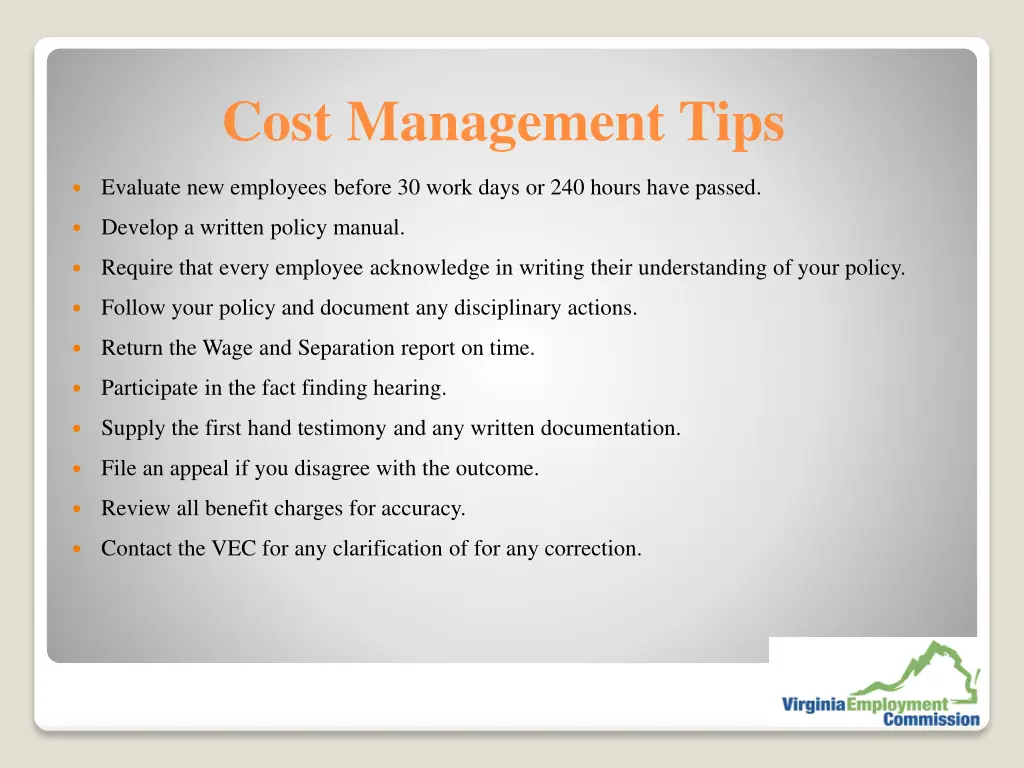cost management tips