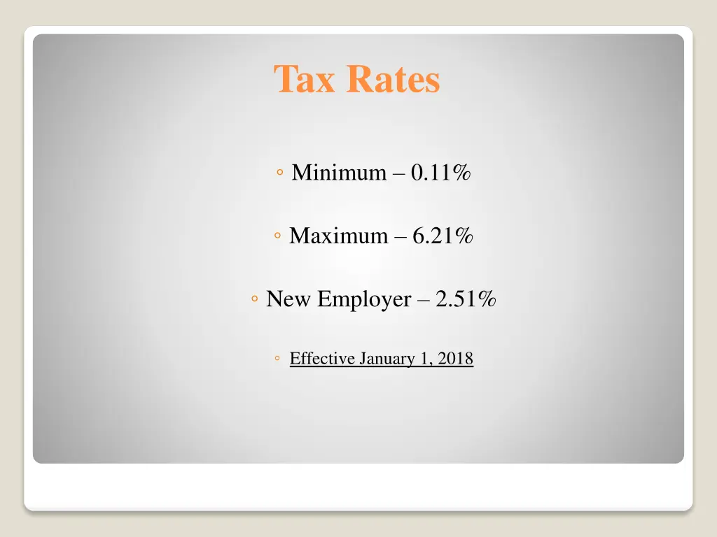 tax rates