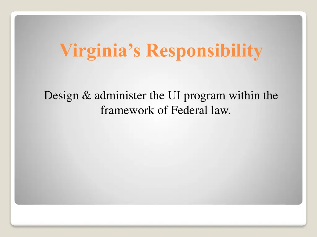 virginia s responsibility