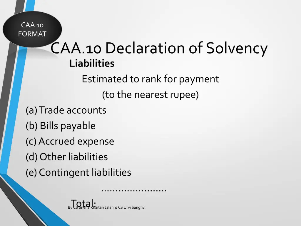 caa 10 format 10