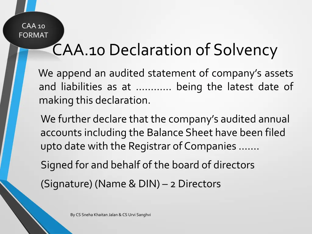 caa 10 format 2