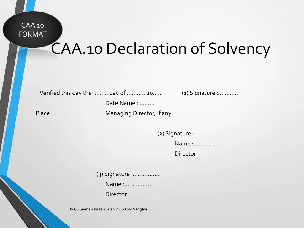 caa 10 format 4