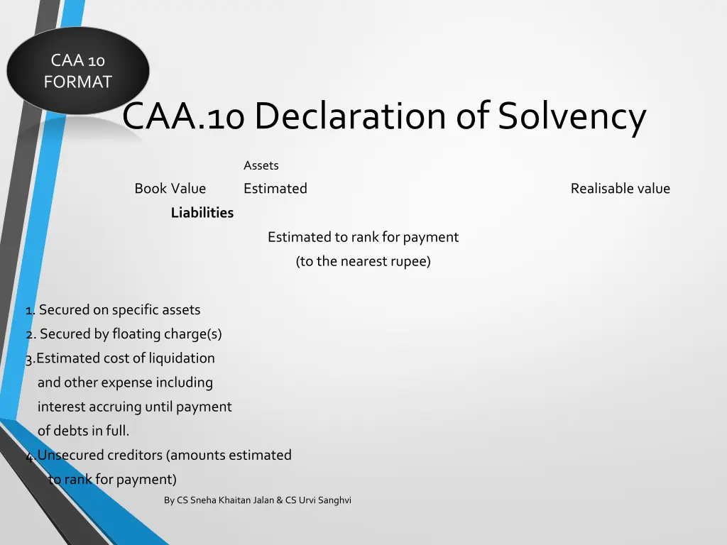 caa 10 format 9
