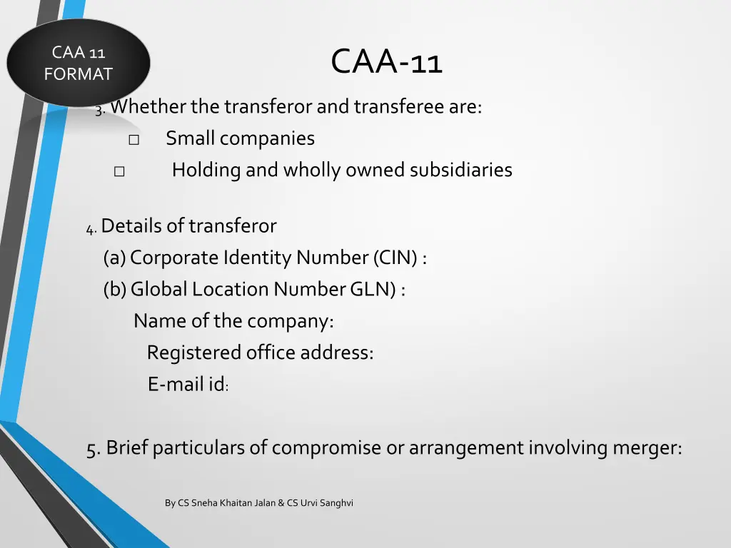caa 11 format