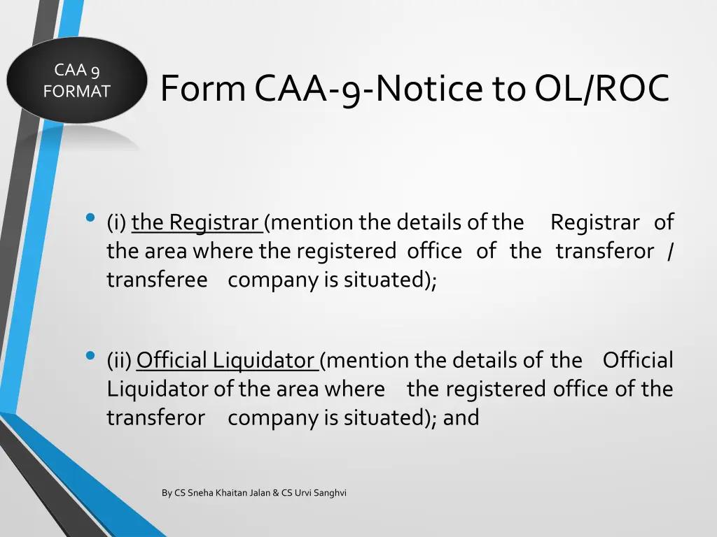 caa 9 format
