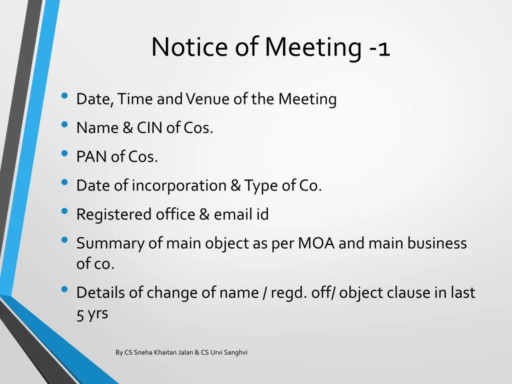 notice of meeting 1