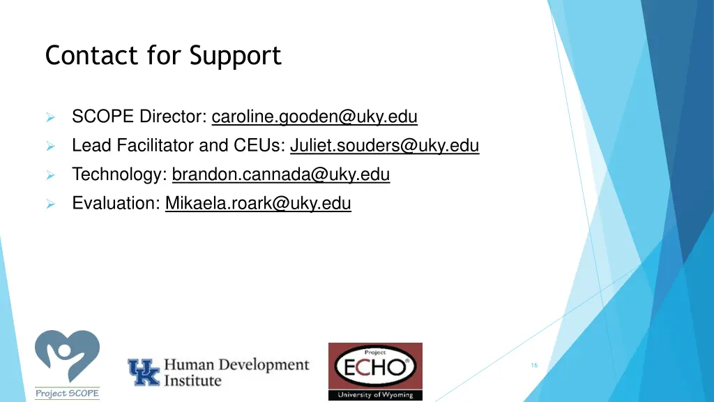 contact for support