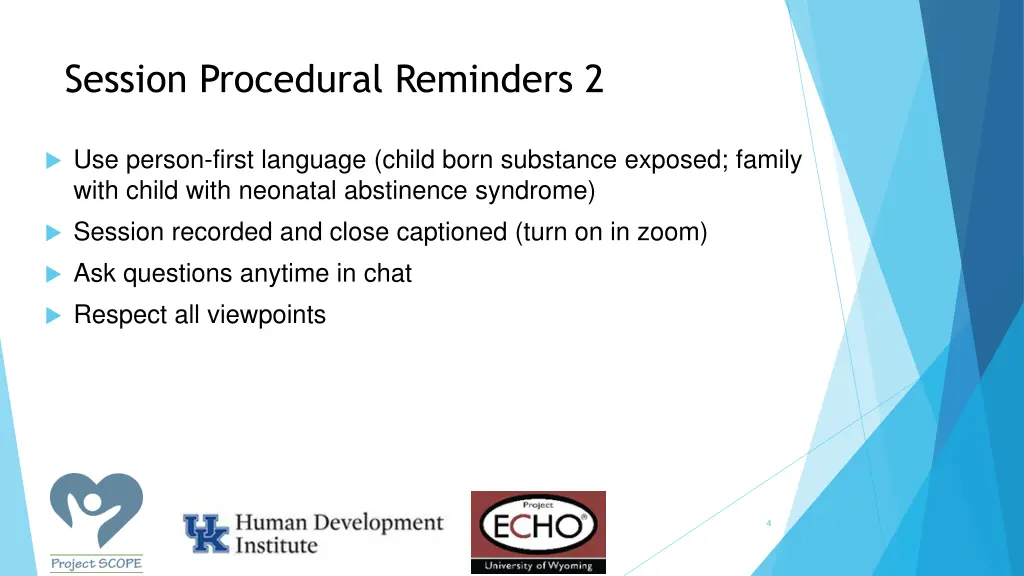 session procedural reminders 2