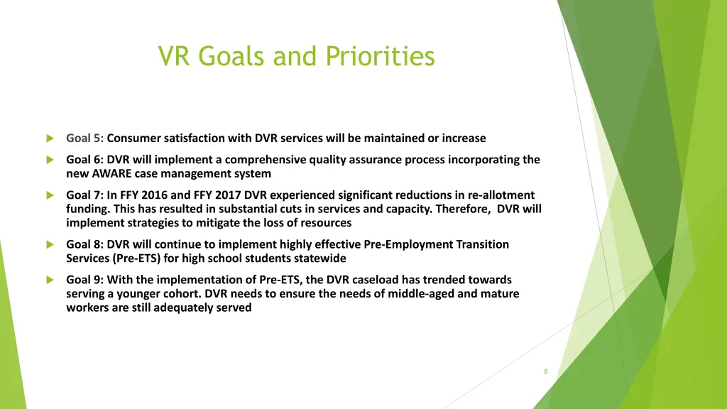 vr goals and priorities 1