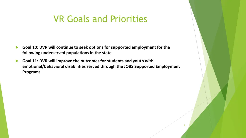 vr goals and priorities 2
