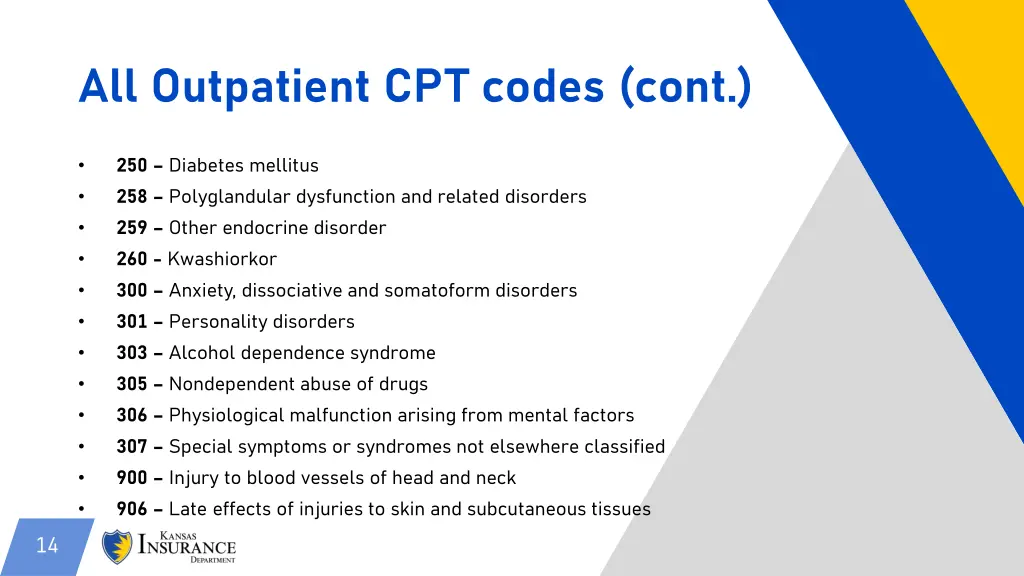 all outpatient cpt codes cont 2