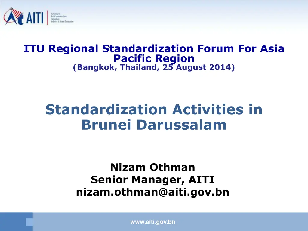 itu regional standardization forum for asia