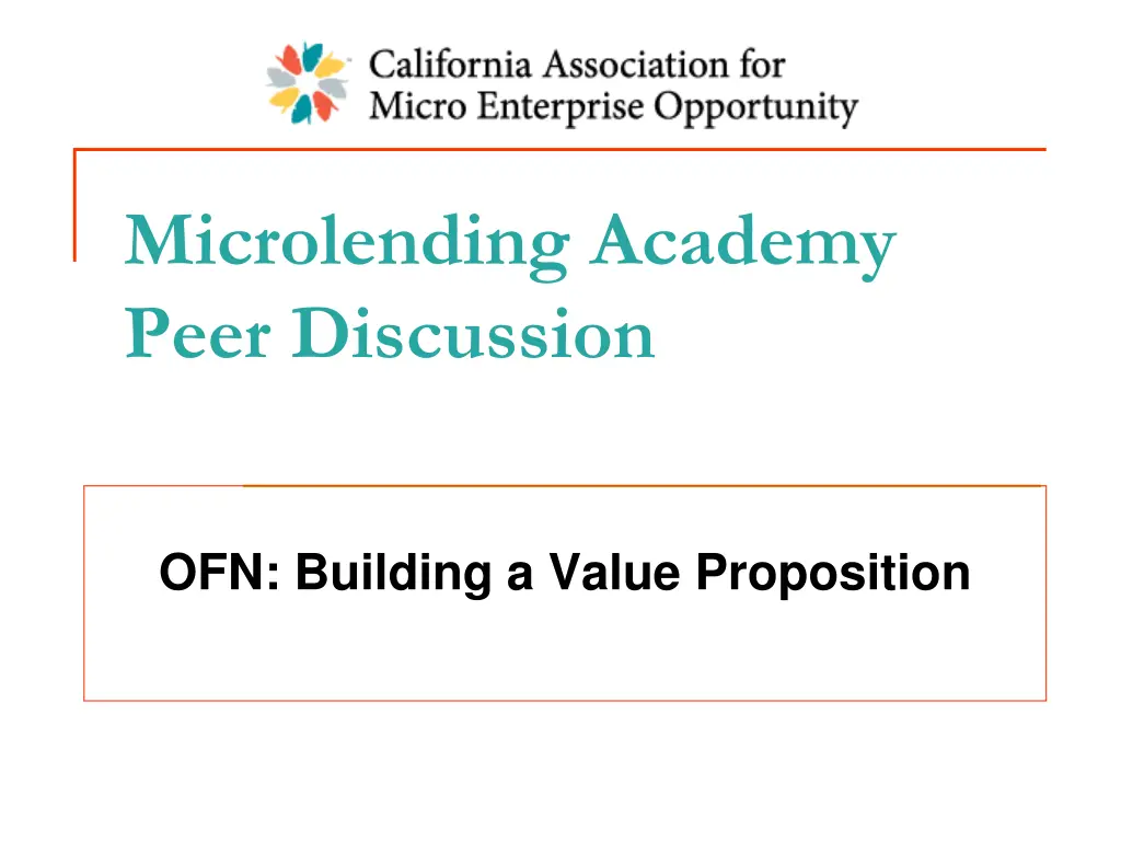 california association for micro enterprise