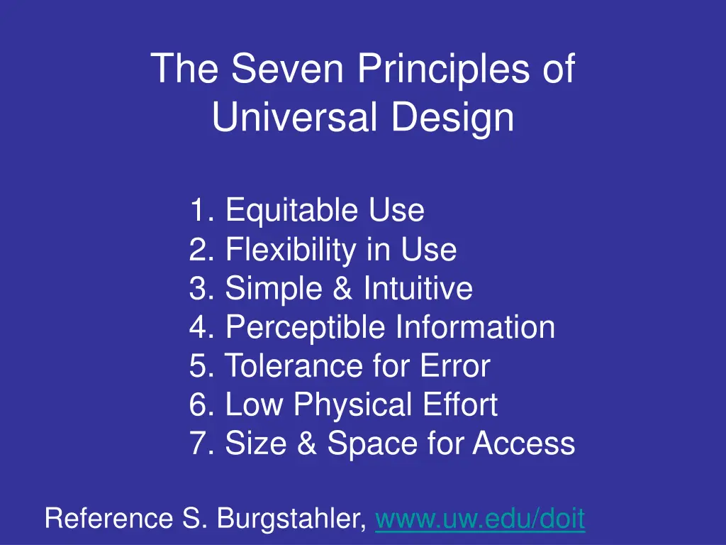 the seven principles of universal design