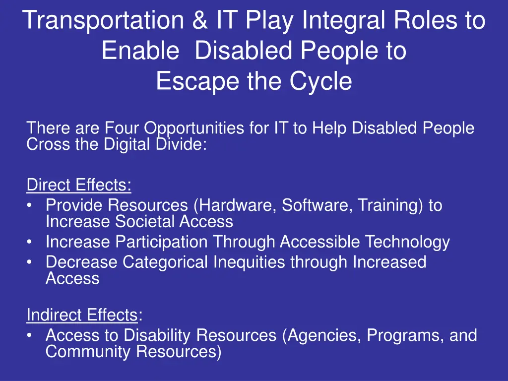 transportation it play integral roles to enable