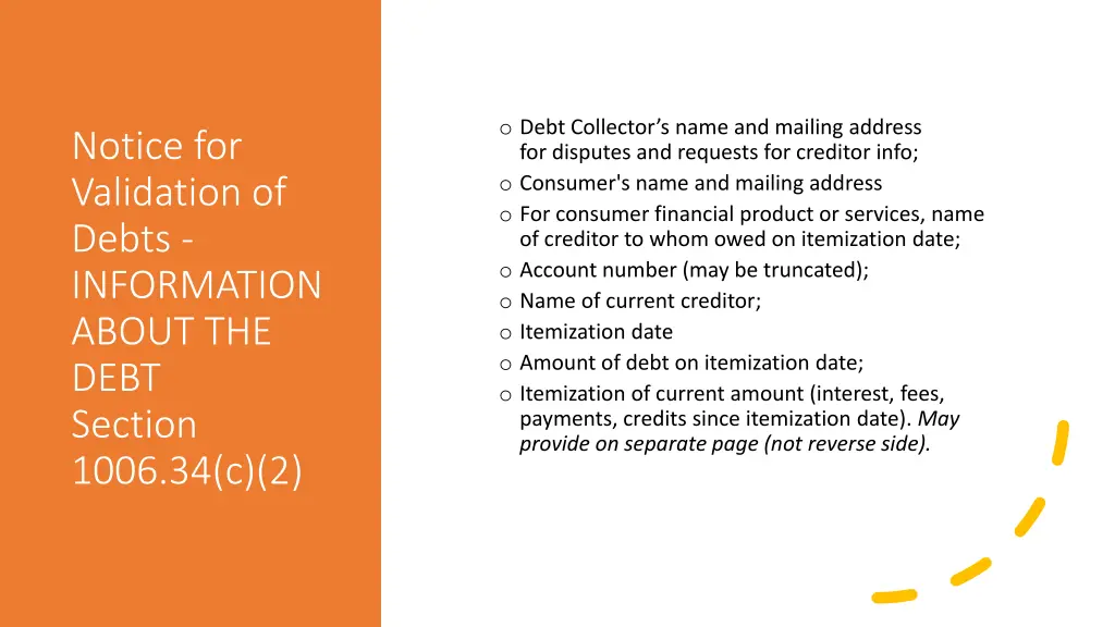 o debt collector s name and mailing address