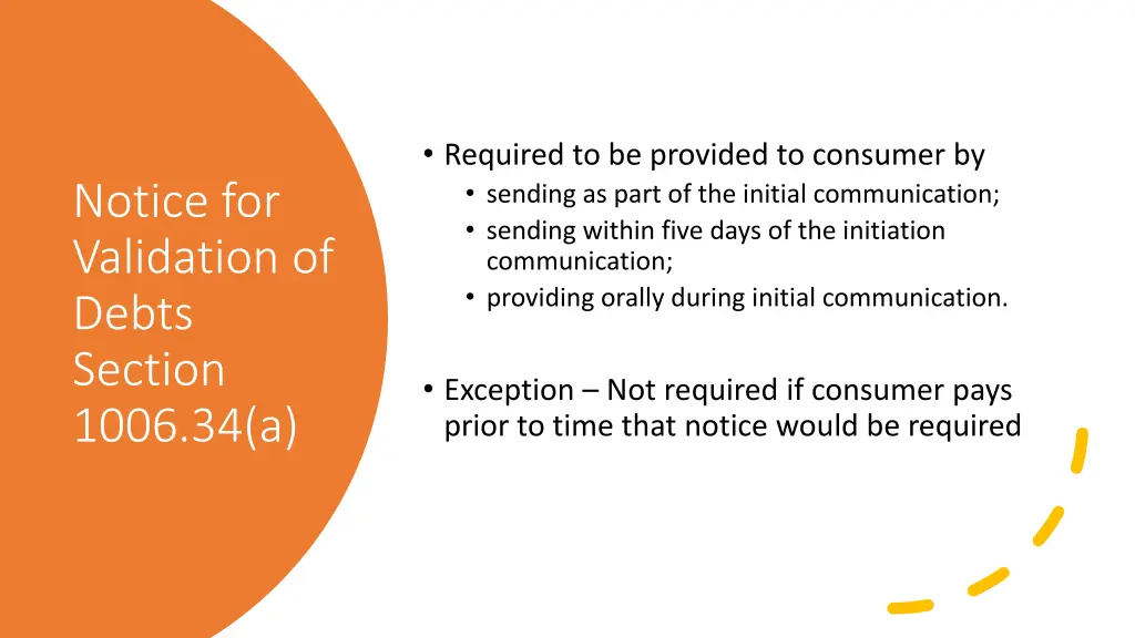 required to be provided to consumer by sending