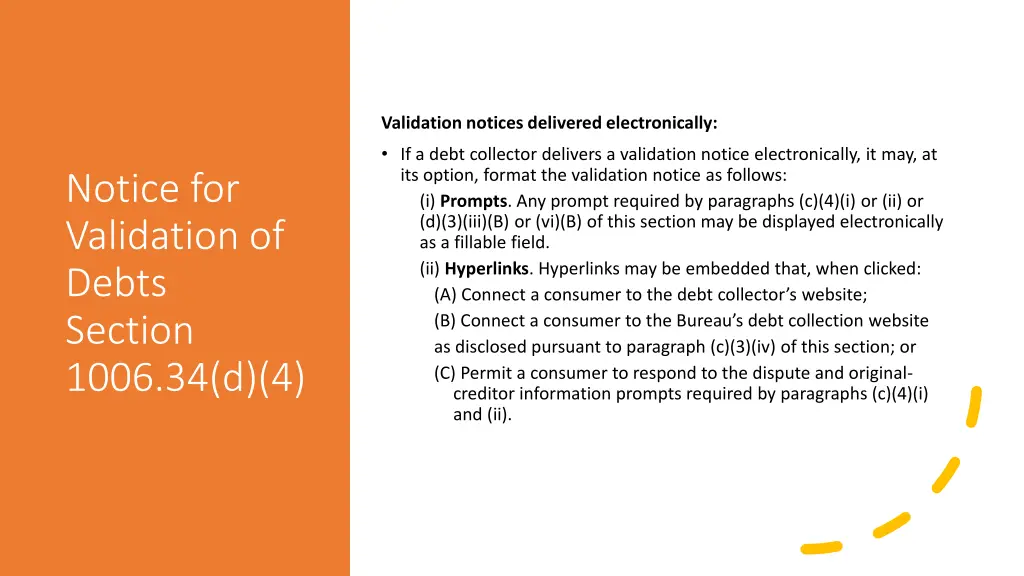 validation notices delivered electronically
