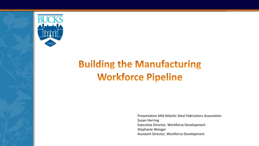 building the manufacturing workforce pipeline