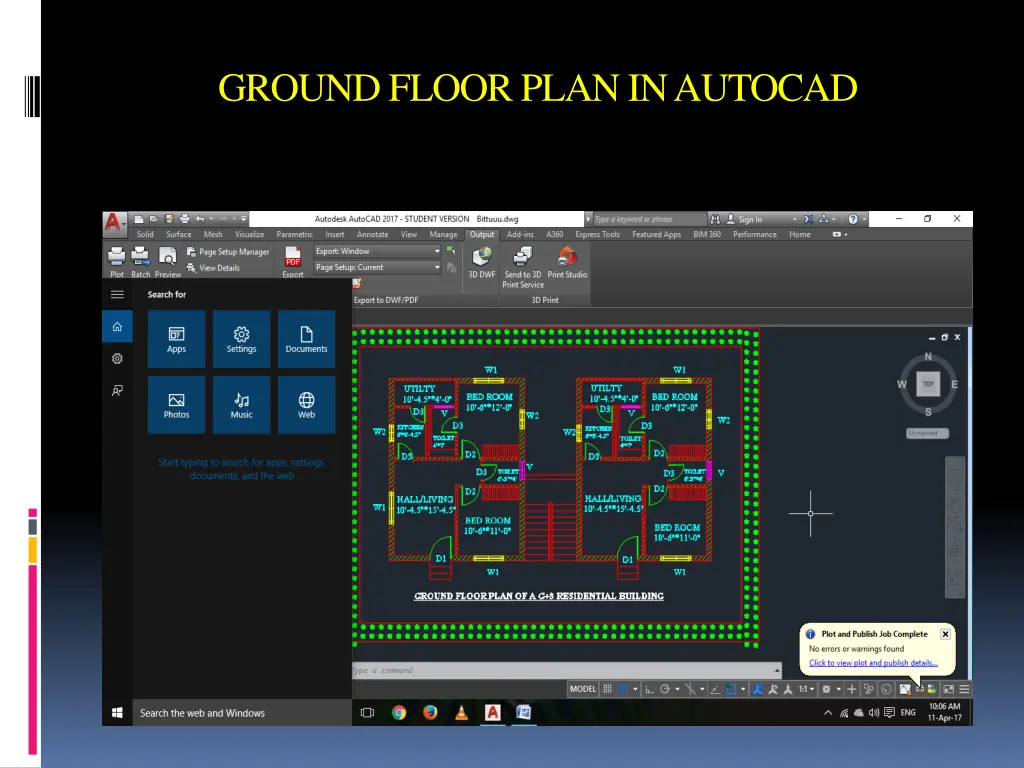 ground floor plan in autocad