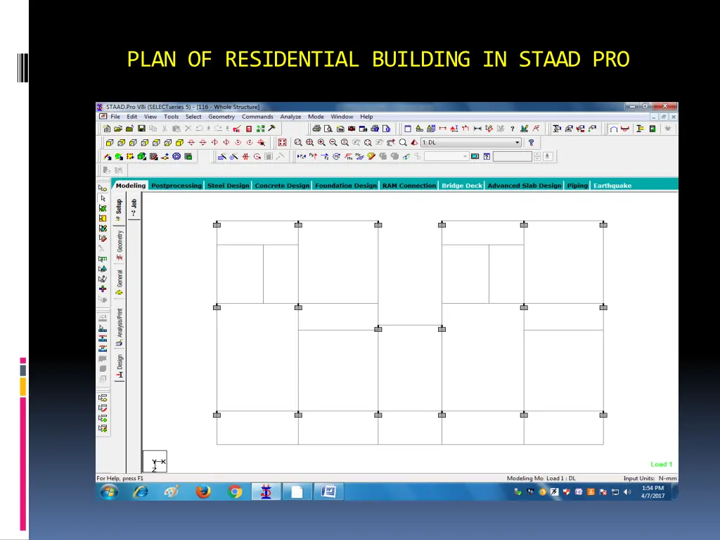 plan of residential building in staad pro