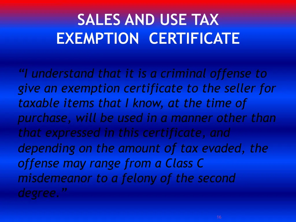 sales and use tax exemption certificate 1