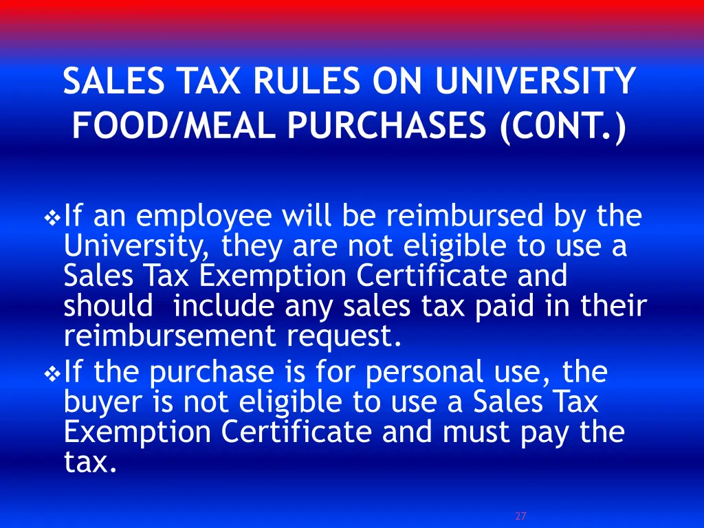 sales tax rules on university food meal purchases 1
