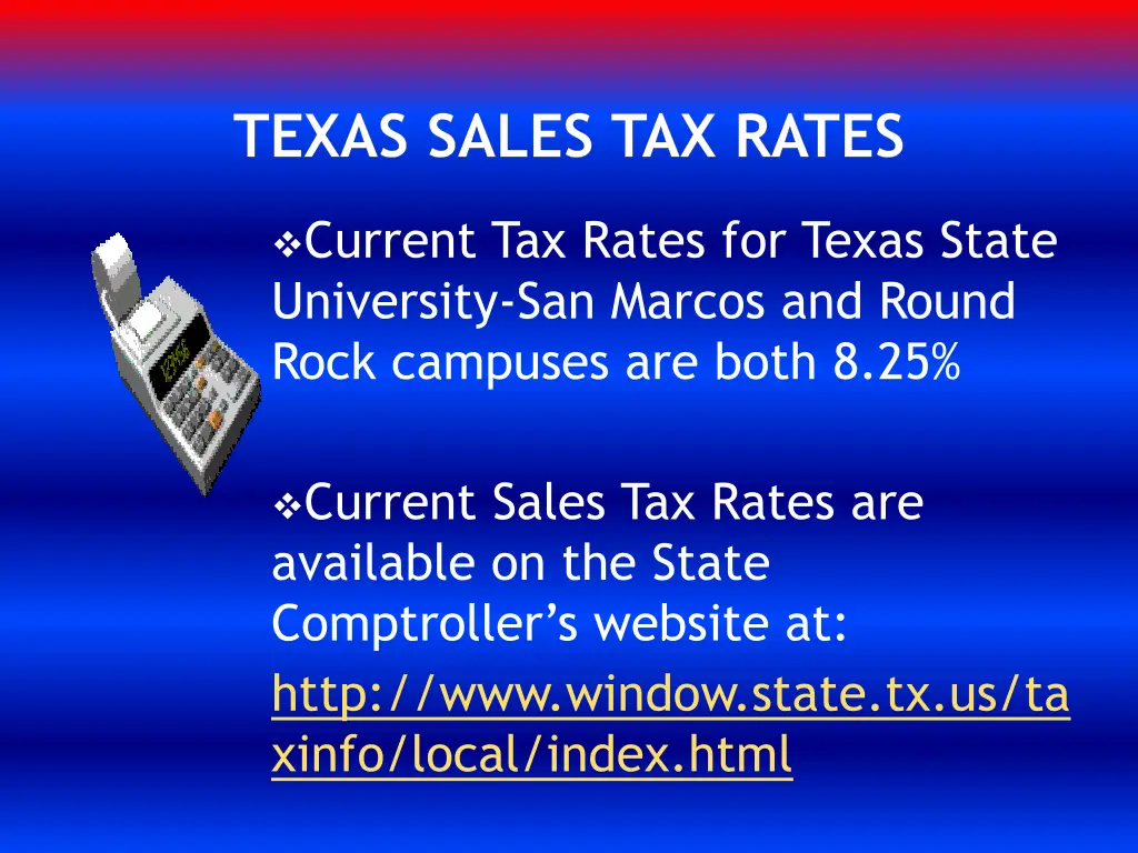 texas sales tax rates