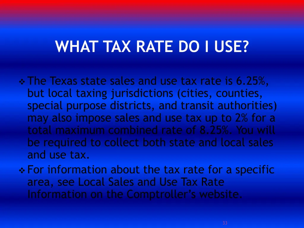 what tax rate do i use