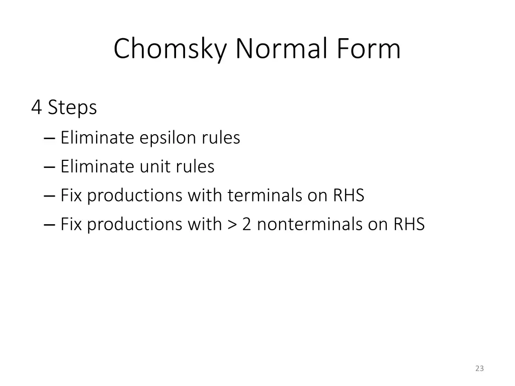 chomsky normal form 1