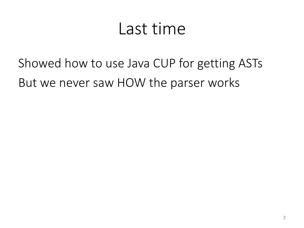 last time