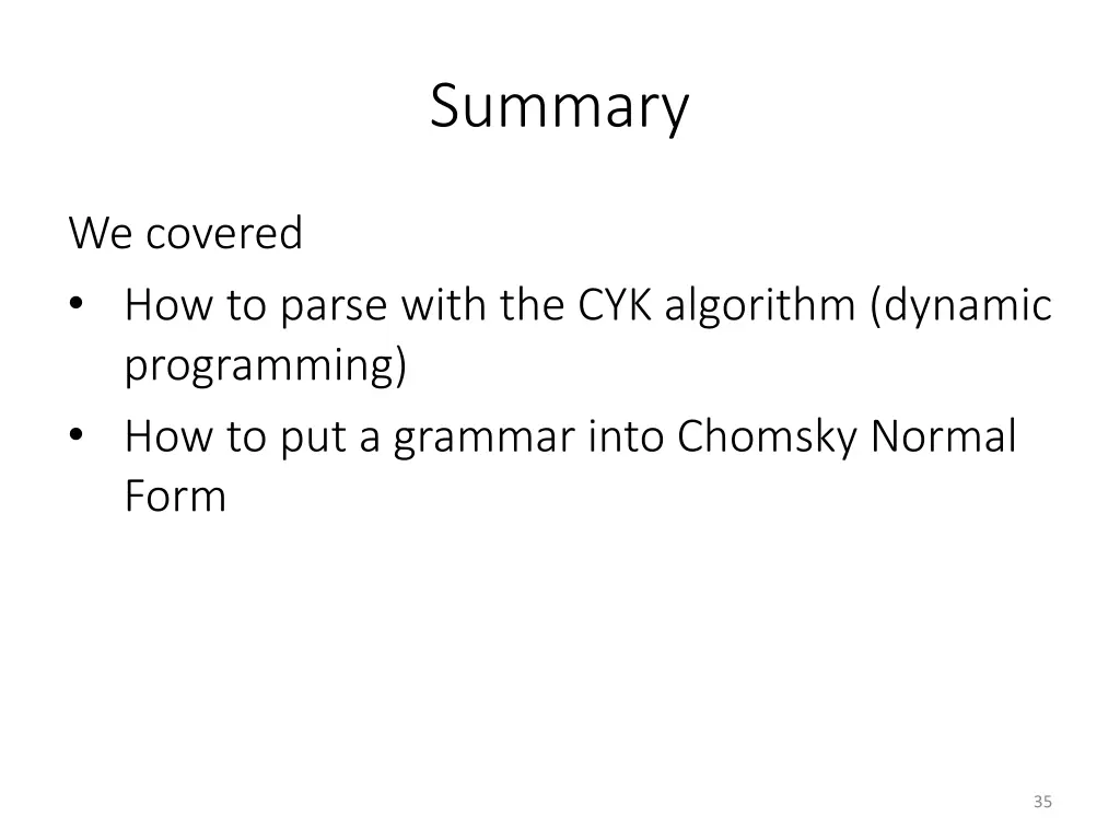 summary